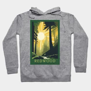 Redwood National Park Vintage Travel Poster Hoodie